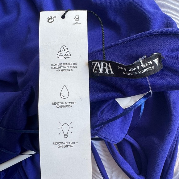 Zara Rose Bodysuit blue, Size S, new with tag - Picture 10 of 11